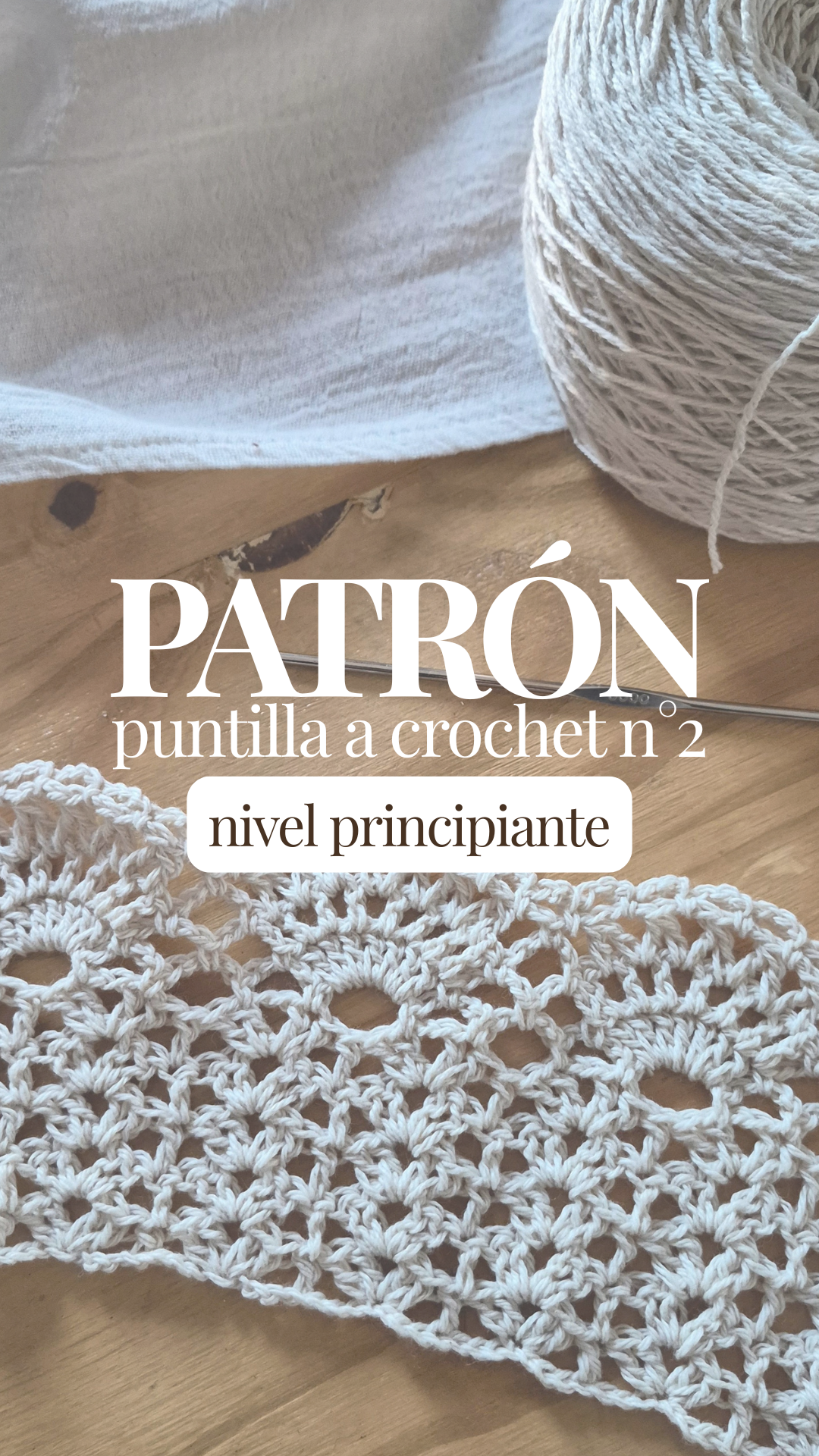 Patrón de puntilla a crochet n°2