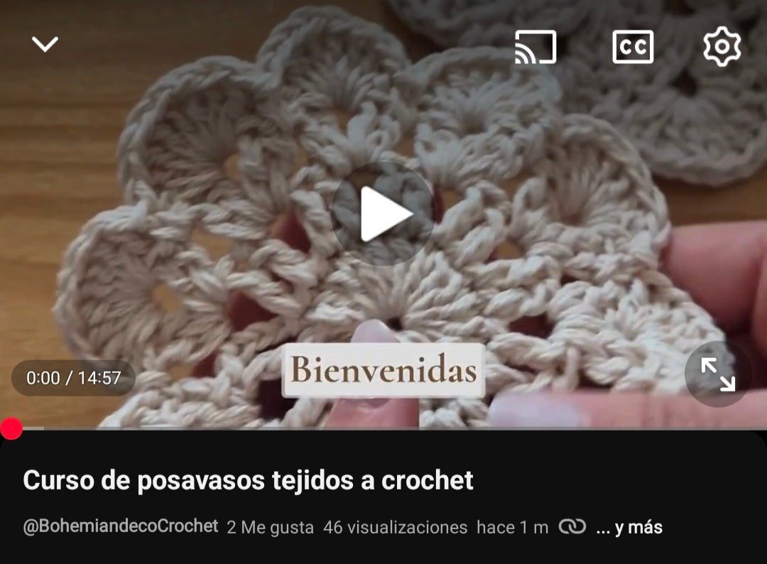 Cursos de posavasos a crochet