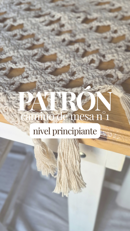 Patrón del camino de mesa n°1 o carpetita n°1