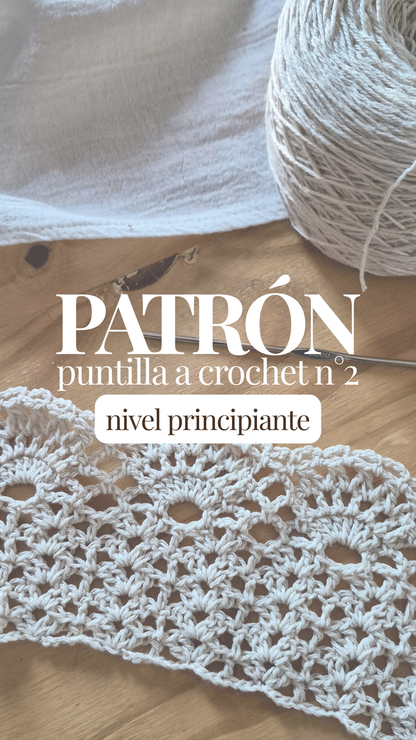 Patrón de puntilla a crochet n°2