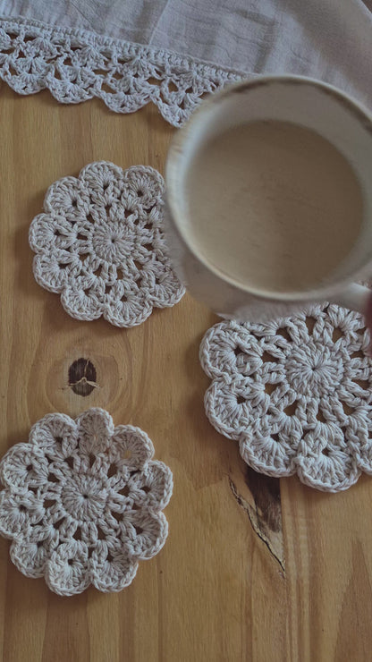 Cursos de posavasos a crochet