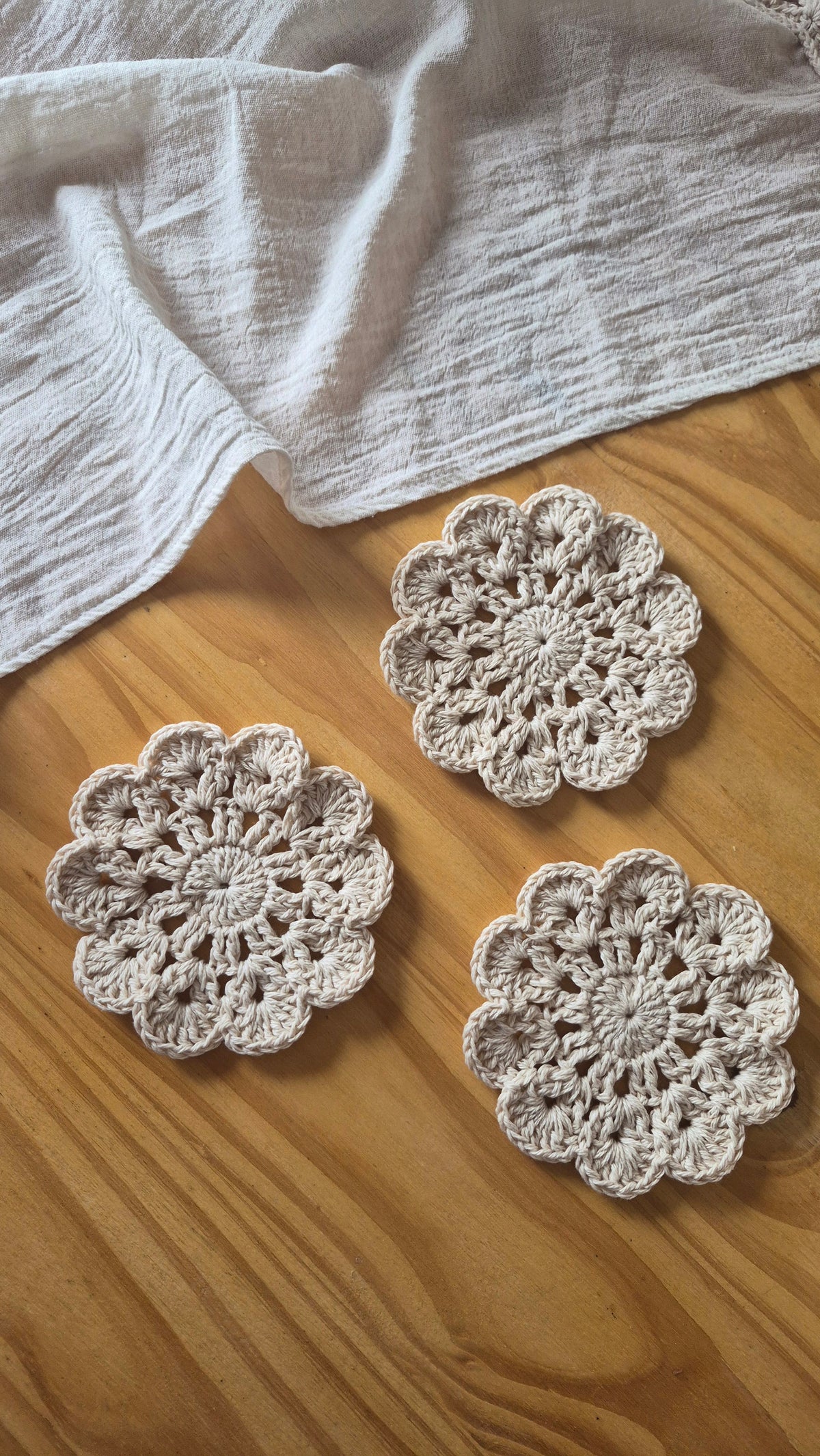 Cursos de posavasos a crochet