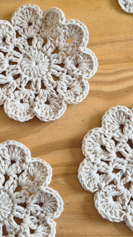 Cursos de posavasos a crochet