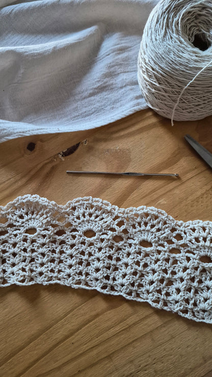 Patrón de puntilla a crochet n°2
